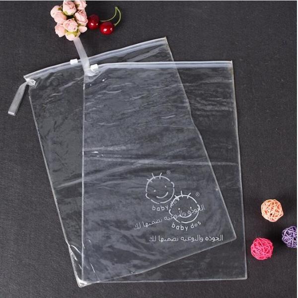 BAGEASE Transparent Bottom Gusset Slider Zipper Garment Packaging Pouch K