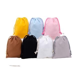 Quality Promotional Custom Polyester Shopping Drawstring Pouch Bags Foldable for sale