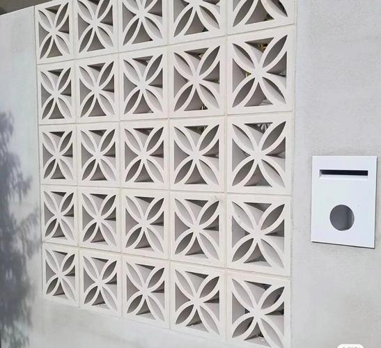 Interiror And Exterior Wall Design White Decorative Concrete Screen Block Hollow Brick Garden