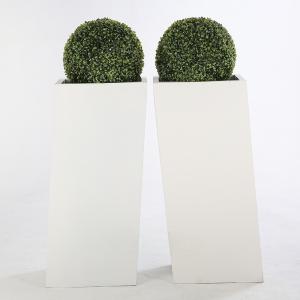 Slant Cuboid Opening 30*40cm Stainless Steel Planter 2pcs Per Set