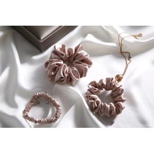 Women 6cm Mulberry Silk Scrunchies Set Plain Dyed Grade 6A