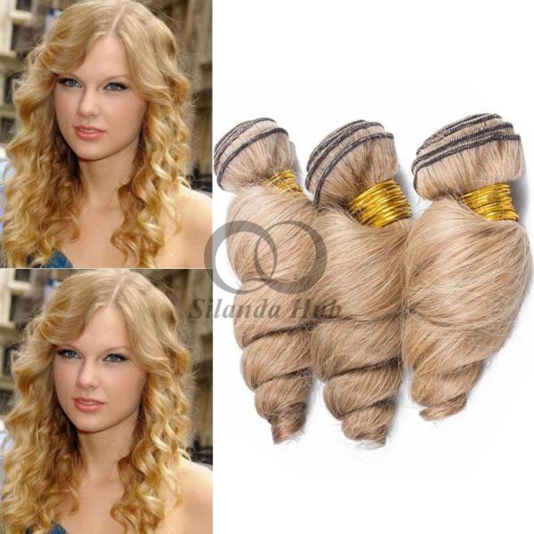#27 Honey Blonde Loose Wave Remy Human Hair Bundles Sew In Weave Bundles Brazilian Bundle Deals