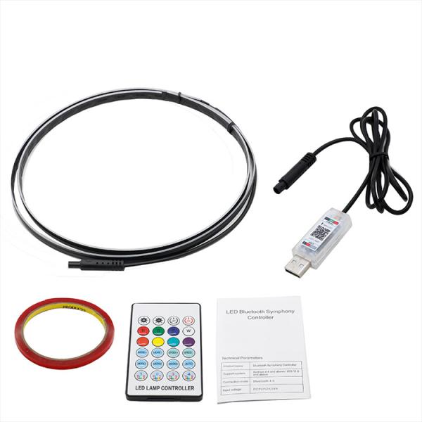 DC5V-12V RGB LED Car Interior Decoration Atmosphere Light Acrylic APP Control Hidden Style