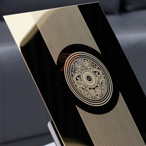 Etched Elevator Door Stainless Steel Sheet 3048mm Length Customized Patterned