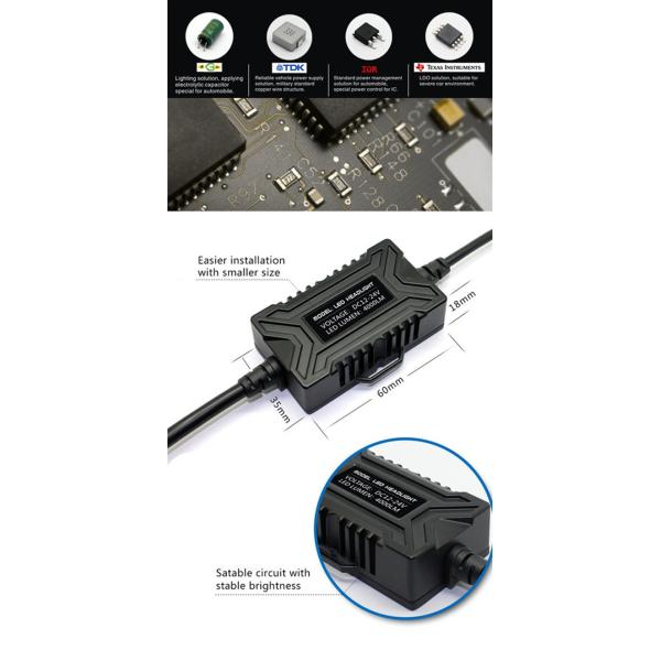 High Power H8 H9 LED Car Headlights Kit 8 - 32V 25W 4000lm 360 Degree Beam Angel