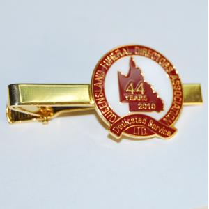 Gold plated metal men's Circle Enamel Seal Personalized Tie Bar ​