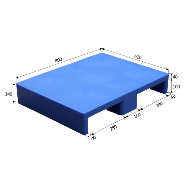 4 Way Flat Stackable Plastic Pallets Single Faced High Density Non - Toxic