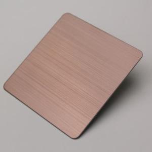 Custom brushed champagne gold color coated decorative stainless steel Sheet