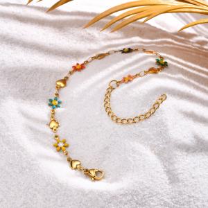 Women Jewelry Gold Plated Stainless Steel Chain Link Bracelet