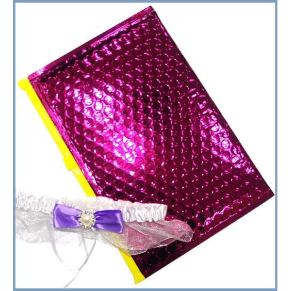 Reusable Metallic Matte Glossy Holographic Zip lockk Bags, Reclosable Cosmetic Packing Bubble Pouch Slider Zipper