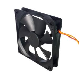 12 Volt DC Exhaust Fan Plastic Material 120*120*25mm Low Noise For Computer
