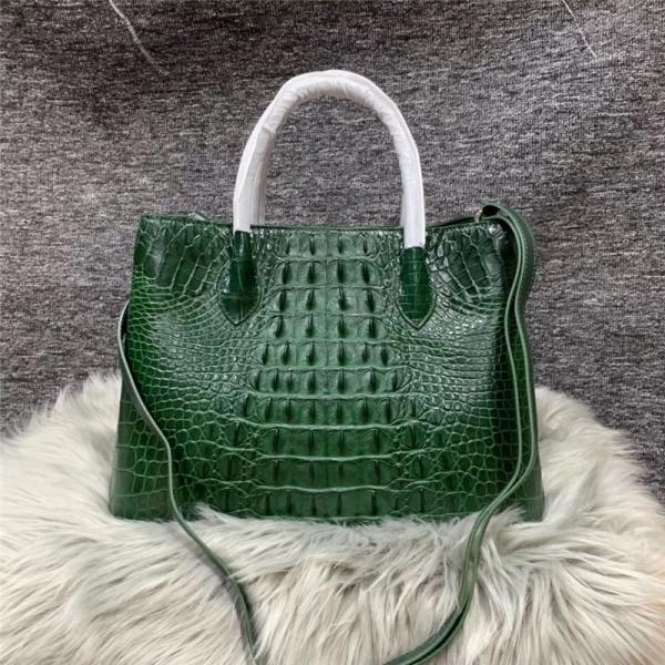 Authentic Alligator Skin Female White Purse Lady Three-way Handbag Genuine Crocodile Leather Women Single Shoulder Bag