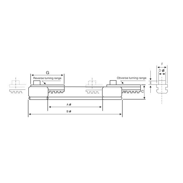 JAW BORING FIXTURE FOR SOFT JAWS FINE ADJUSTING TYPE