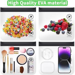 Quart Size Zipper Bags- Triple-sealed Seam Leakproof Clear Cosmetic Bag for