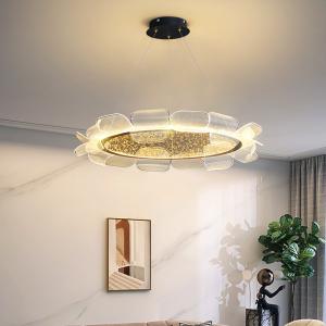 Golden And Clear Modern Acrylic Ceiling Light High Brightness