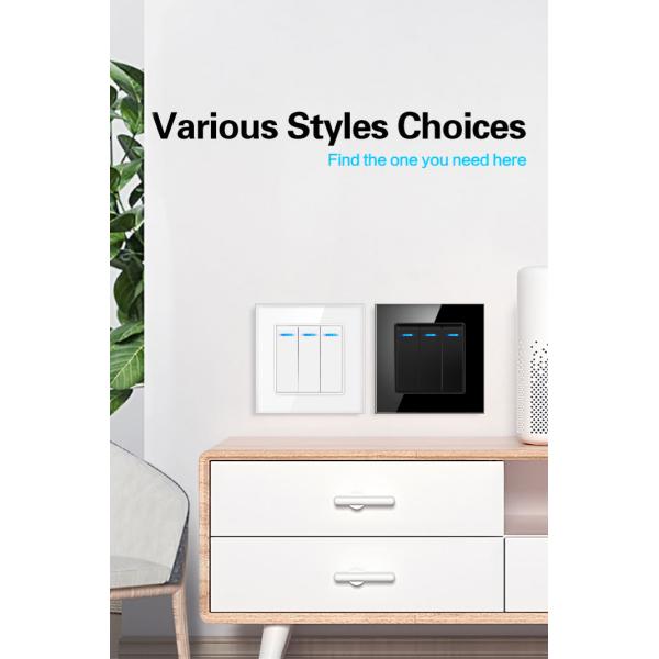 10a 2200w Rocker Light Switch Tempered Glass Blue Led Custom Rocker Switch