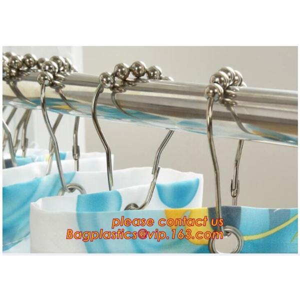 Transparent 3D Shower Curtain With Magnet, Quality Plastic Bathroom Shower