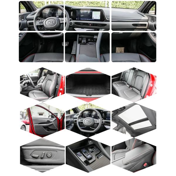 Dark Interior Color Hyundai Sonata 2020 2021 2022 2023 2024 Automatic Gasoline Car SUV Sedan