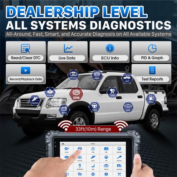 Autel MaxiCOM MK906S PRO Scanner Upgraded of MS906 Pro/MK906BT/MK906 Pro Diagnostic Tool with Advanced ECU Coding Bi-Directional Control 36+ Services