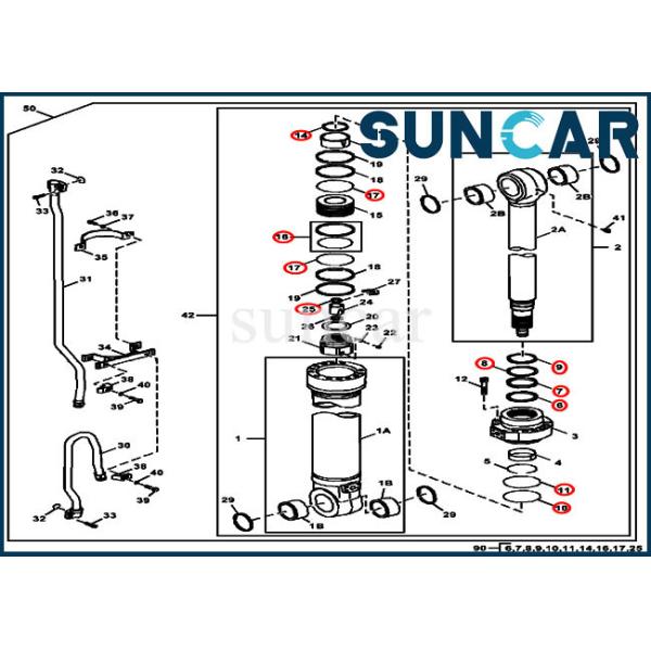 Arm Cylinder 4S00930 Deere Replacement Seal Kit Fits 350DLC 350GLC JOHN DEERE