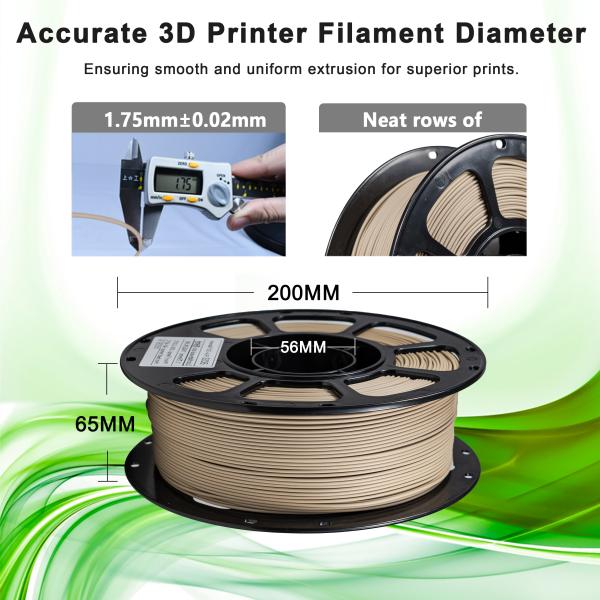 iBOSS PLA+ 3D Printer Filament 1.75mm Matte Wood 1kg Spool