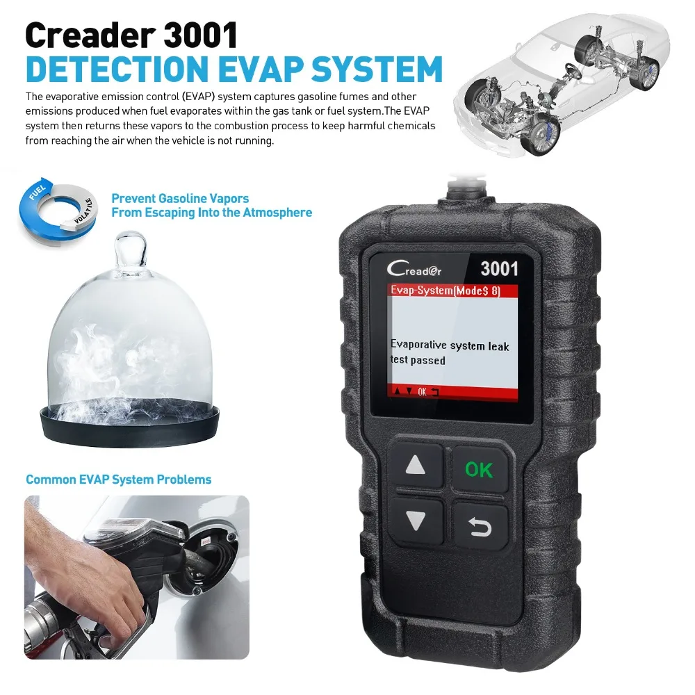 Launch X431 Creader 3001 Engine Full Obd2 Code Reader Diagnostic Tool OBDII CR3001 Scanner Turn Off Engine Free Update