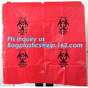 Biohazard Waste Disposal Bags Drawstring, Gallon Capacity, Medical Garbage Bags,