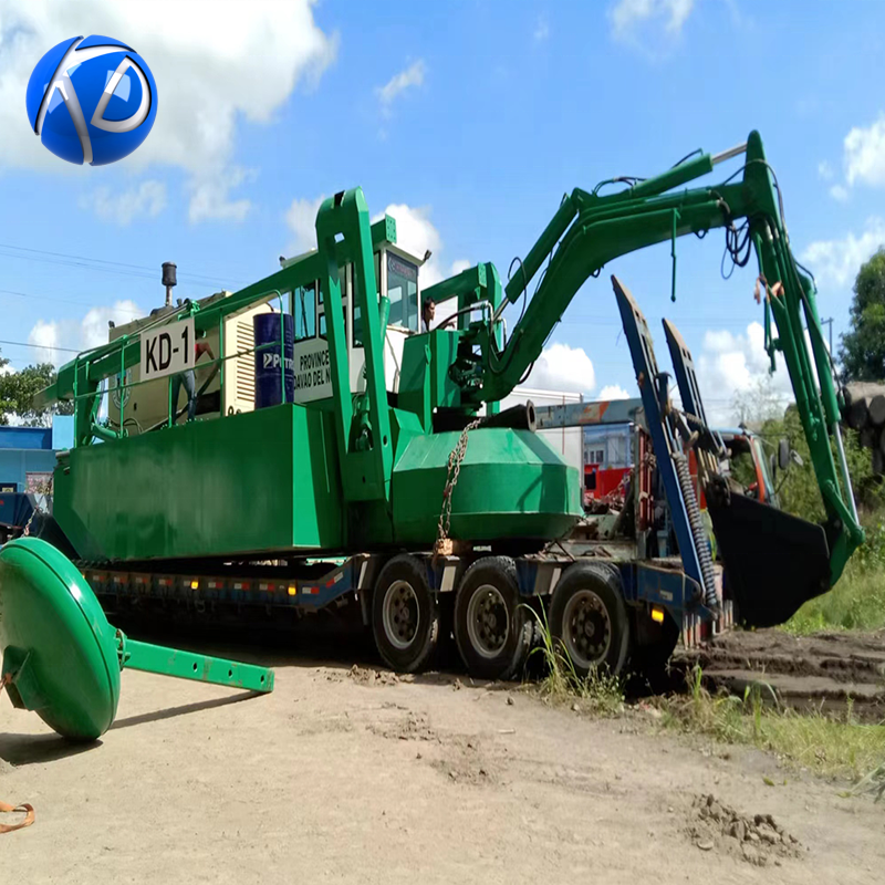 Versatile Amphibious Dredger with Digging Grabbing and Piling Functions for High Efficiency Dredging