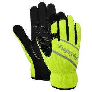 Hysafety OEM Light Duty Mechanics Wear Gloves CE Hi Vis Work Gloves