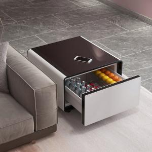 Smart Bedside Table with 65L Refrigerator and Wireless Charging Tempered Glass