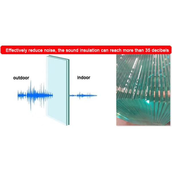 6.38 mm Safety Laminated Glass Fireproof Tempered Laminated Glass Custom