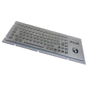USB Kiosk Industrial Keyboard With Trackball 304 Stainless Steel