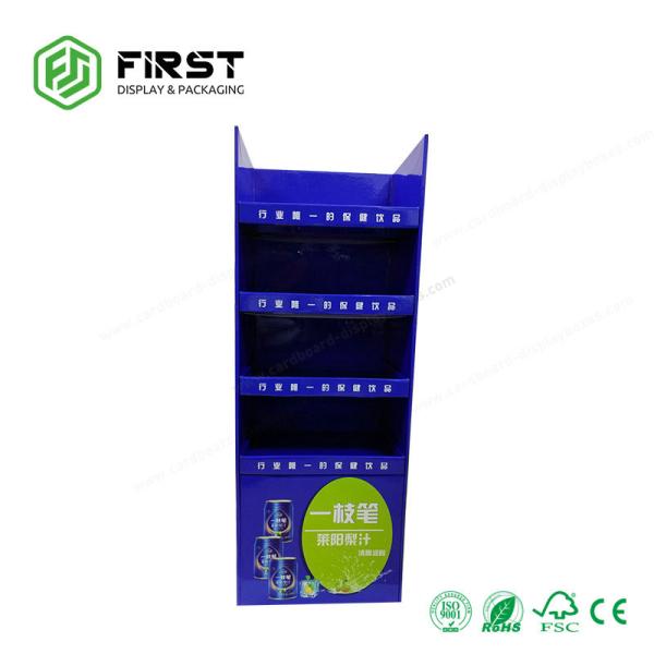 POP Foldable Cardboard Floor Display Customized Printing Paper Floor Cardboard Display Shelf