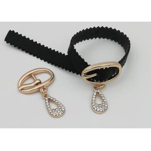 Quality Zinc Alloy Fashion Shoe Buckles , Rhinestone Shoe Repair Buckles Durable for sale