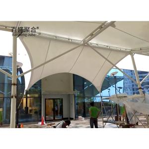 China Sun Shade Tensile Membrane Architecture  400/350N/5CM Tear Strength on sale