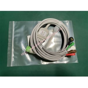 ECG Leadset 5 Leadset with One Piece Fixed Design and AHA Color-Coding for