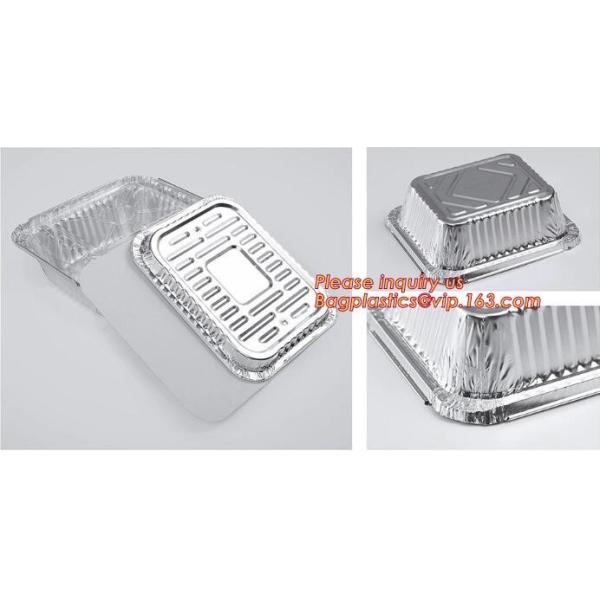 Custom Printing Logo Disposable Rectangular Aluminum Foil Food Takeaway