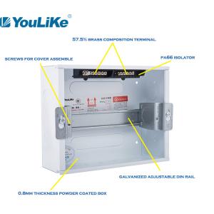 Electrical Flush Mounted 10 Way MCB Box Plastic With Adjustable DIN Rail