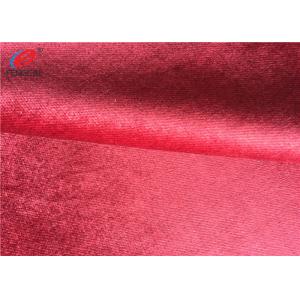 Tricot Knitting Polyester Sofa Velvet Upholstery Fabric , Fleece Home Textile