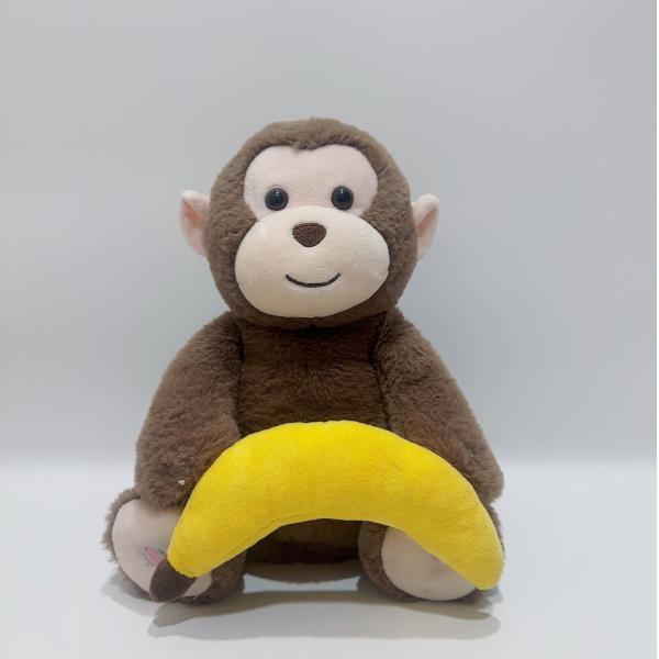 Peek A Boo Monkey With Banana Interactive Repeats Plush Toy Musical Singing