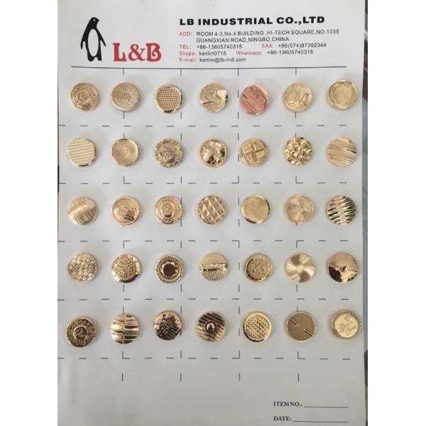 wholesale Zinc Alloy Screw Jean Button Custom brand logo metal button