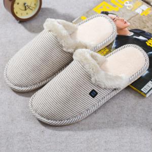 Graphene Film Electric Foot Warmer Slippers , Washable Electric Warming Slippers