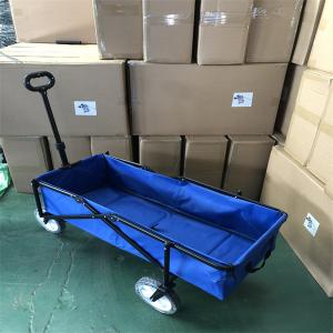 Steel Frame Folding Beach Wagon Collapsible Festival Trolley Camping Utillty