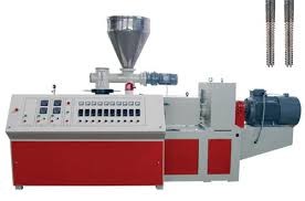 Buy Plastic Conical Twin Screw Extruder Pvc Pipe Extrudsion Machine at wholesale prices