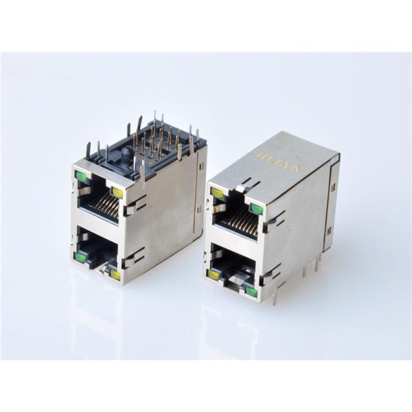China HULYN RJ45Jack, Shielded RJ45 Modular Jack Connector,with LEDs, 2x1 Ports,RJ45 connector LED on sale China HULYN RJ45Jack, Shielded RJ45 Modular Jack Connector,with LEDs, 2x1 Ports,RJ45 connector LED on sale