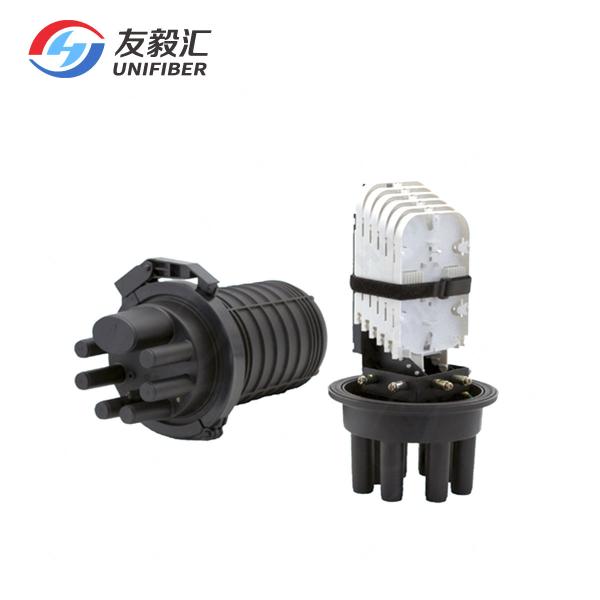 144 Core Dome Fiber Optic Splice Closure With 1 Over Port