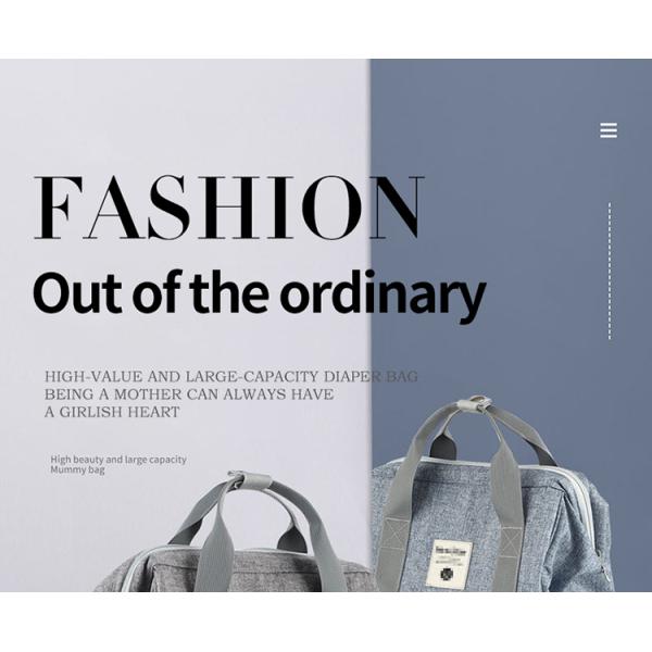 Multifunctional Mommy Diaper Bag Backpack With Trailer Buckle OEM ODM