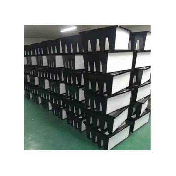 Dust Capacity Glass Fibre V Bank Air Filter F7-F9 Grade For 80.C Temperature