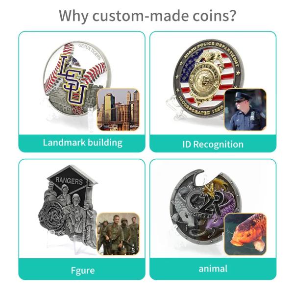 Metal Antique Brass Zinc Alloy Custom Logo Challenge Coins Double Sided Minted SGS