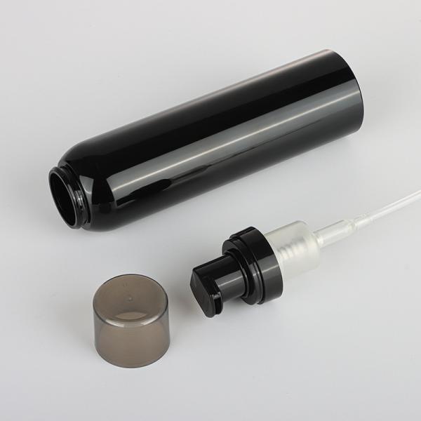 Cylinder PET 180ml 200ml Packaging Black Foam Soap Dispenser Bottle Pump Airless